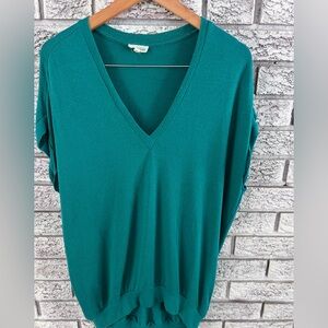 Aritzia Wilfred Free Oversized Turquoise Knit tunic